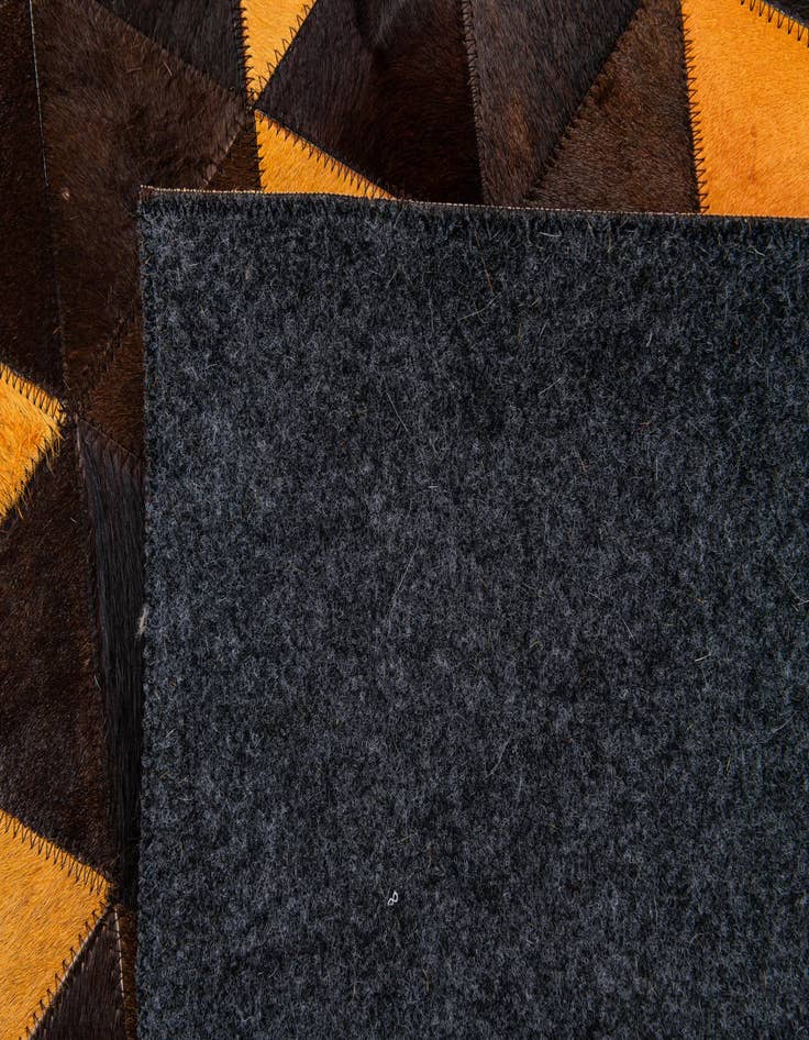 Detail image of  5' x 8' Cowhide Stocks Rug