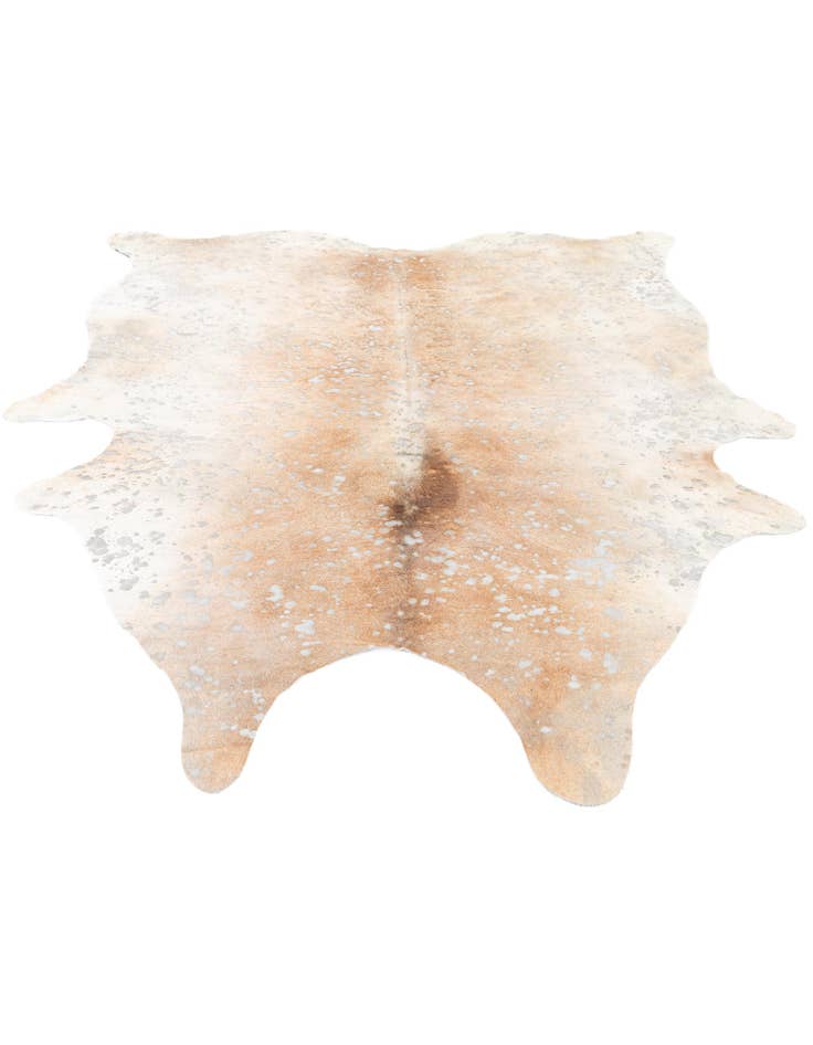 Detail image of  6' 7 x 7' 9 Cowhide Leather Freeform Rug