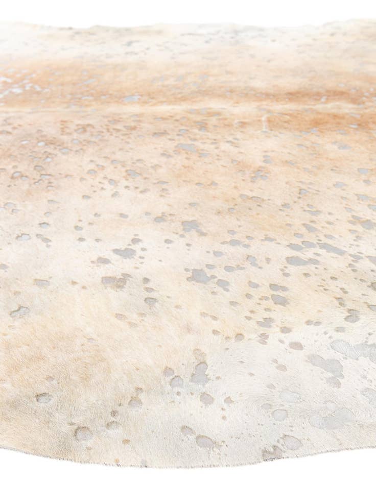 Detail image of  6' 7 x 7' 9 Cowhide Leather Freeform Rug