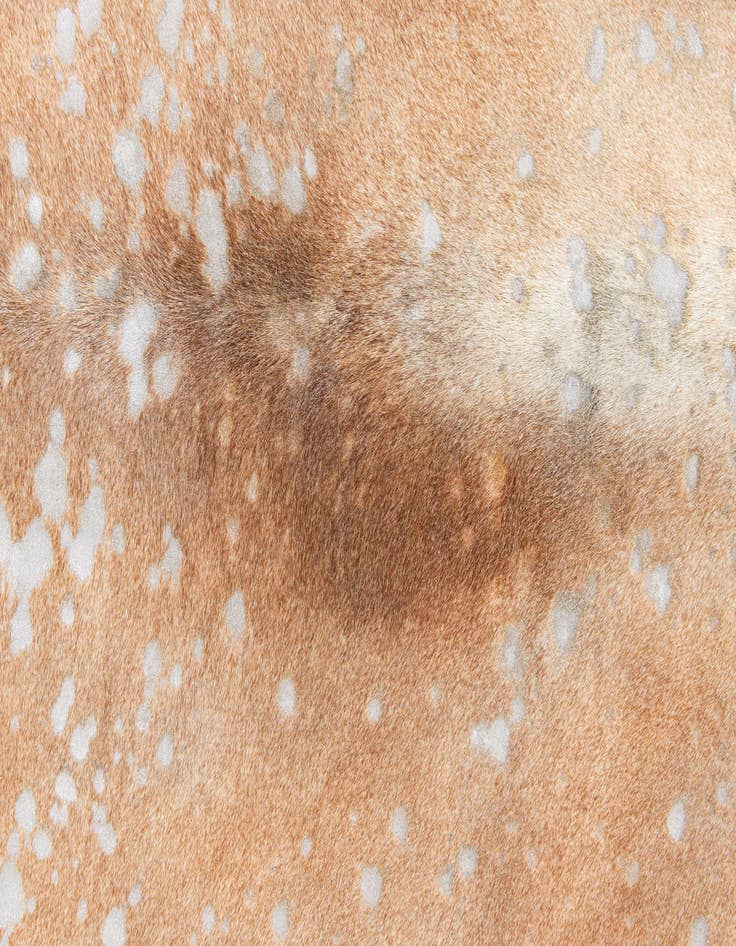 Detail image of  6' 7 x 7' 9 Cowhide Leather Freeform Rug
