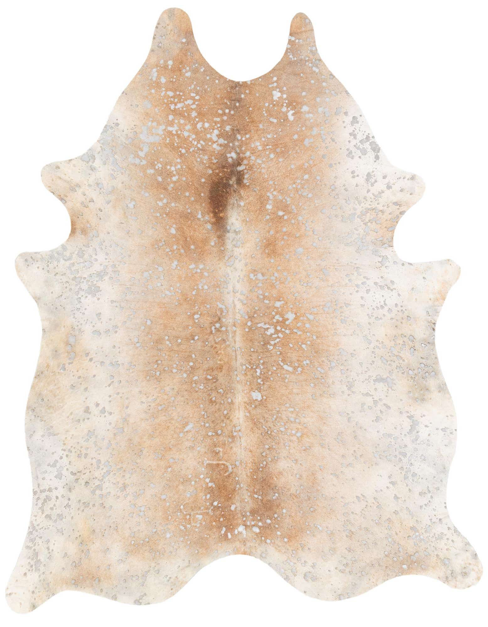 Primary image  6' 7 x 7' 9 Cowhide Leather Freeform Rug