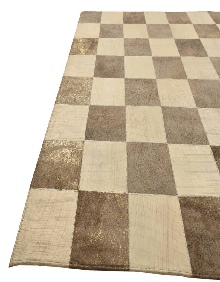 Detail image of  5' 2 x 8' Cowhide Leather Rug