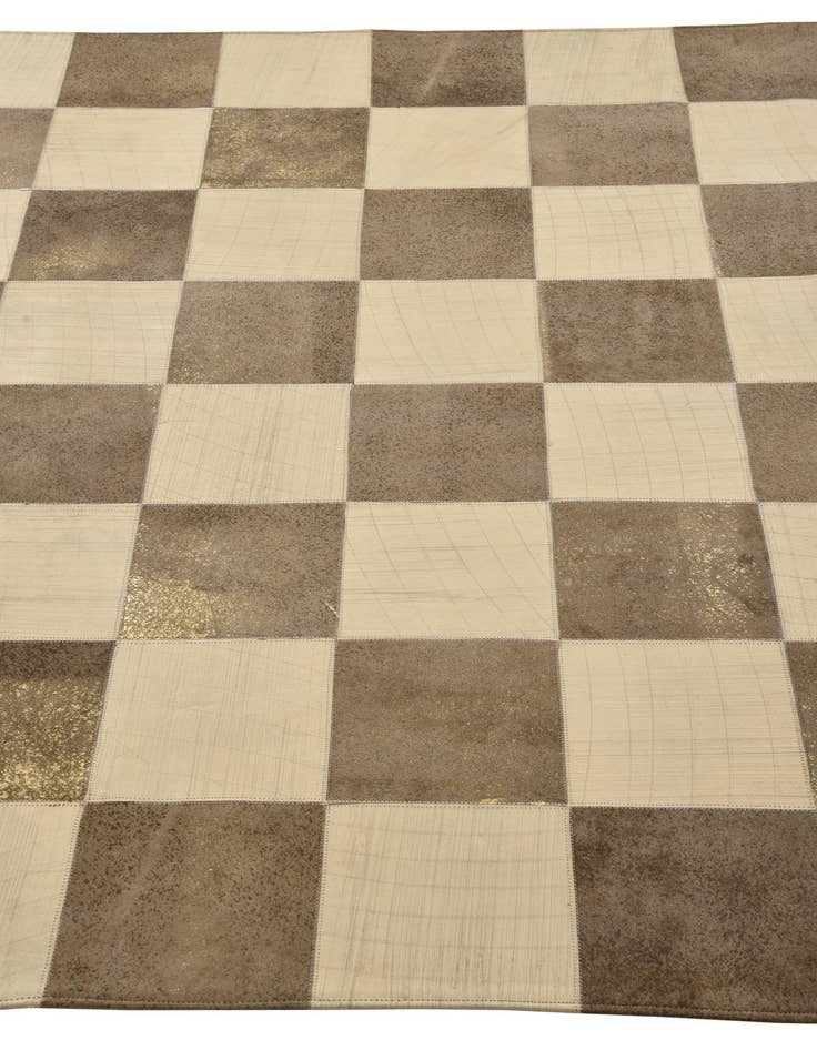 Detail image of  5' 2 x 8' Cowhide Leather Rug