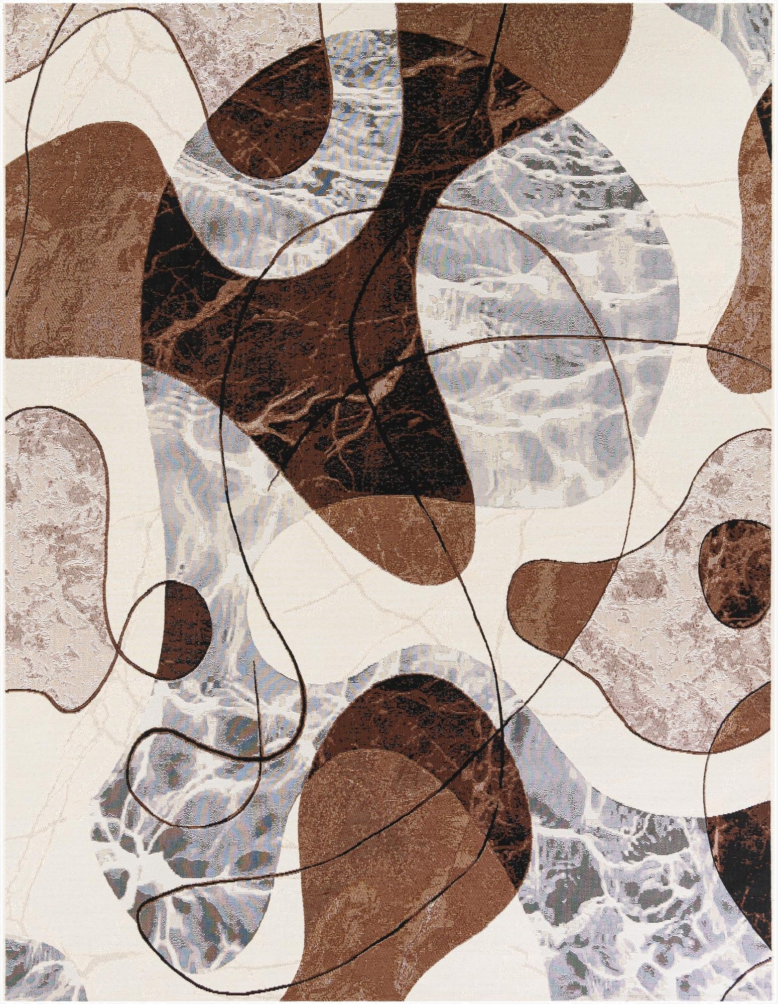  8' x 10'  Washable Modern Indoor / Outdoor Rug