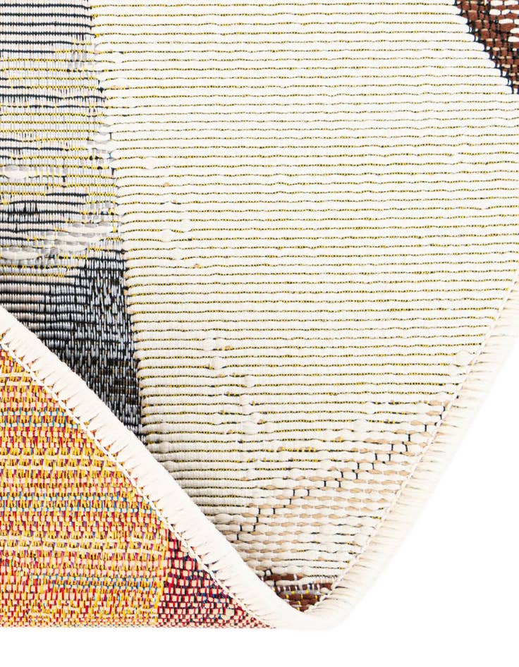 Detail image of  4' x 4'  Washable Modern Indoor / Outdoor Round Rug