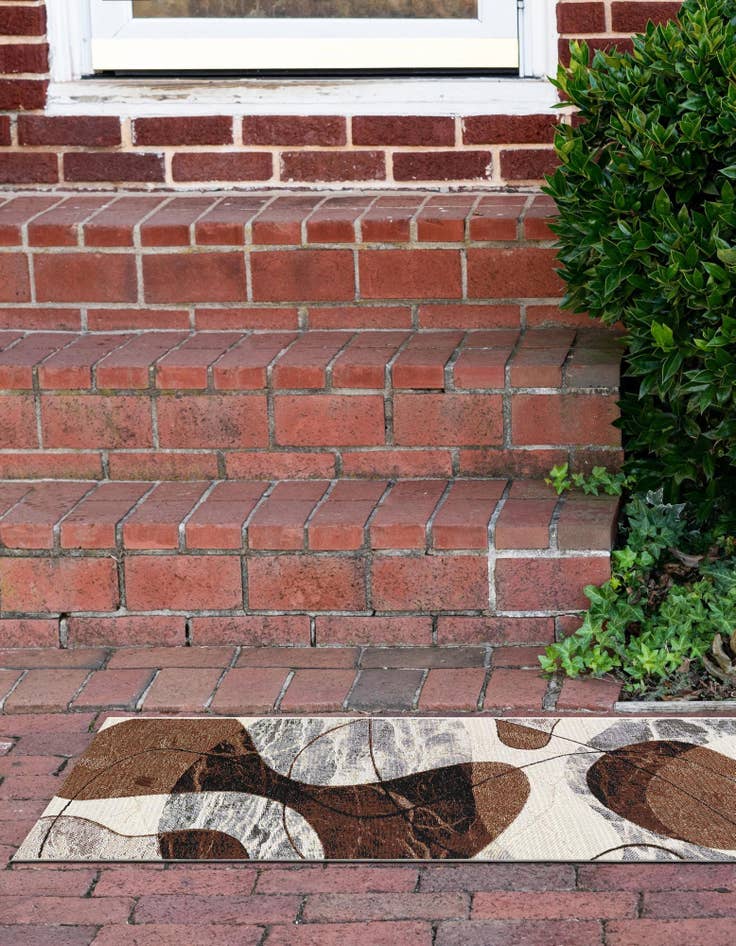 Detail image of  2' x 8'  Washable Modern Indoor / Outdoor Runner Rug