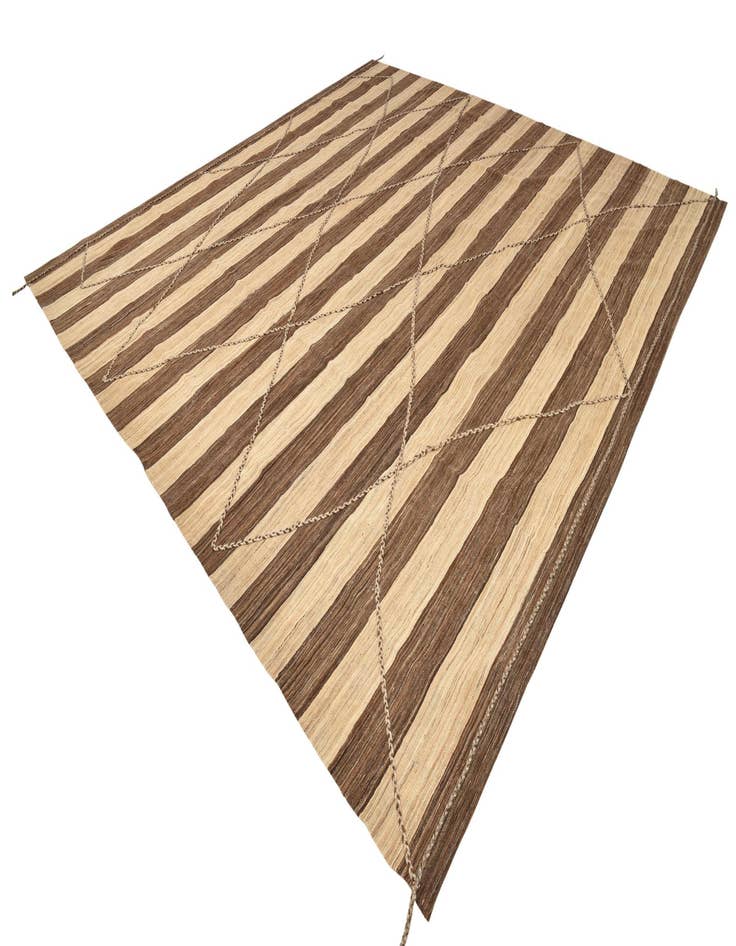 Detail image of  13' 2 x 13' 8  Hand Knotted Moroccan Wool Square Rug