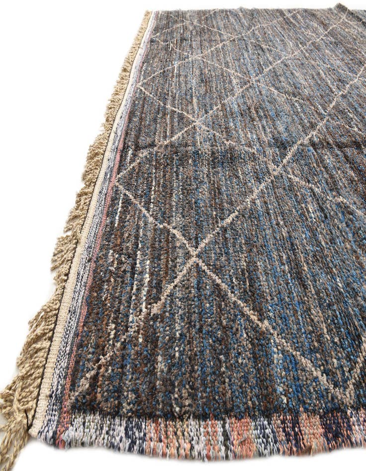 Detail image of  9' 3 x 13'  Hand Knotted Moroccan Wool Rug