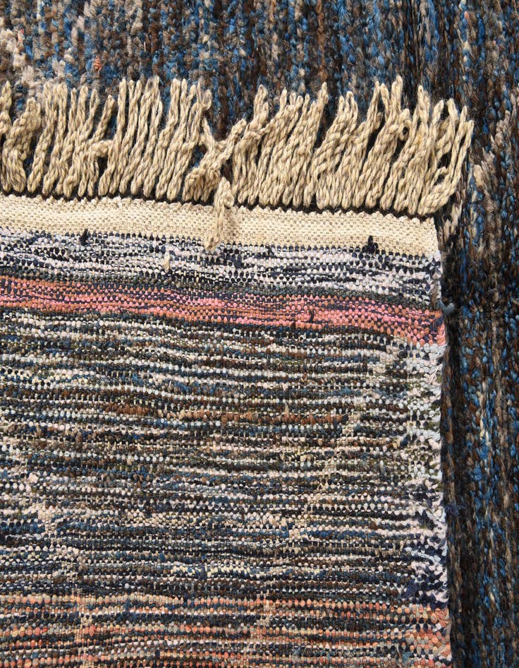 Detail image of  9' 3 x 13'  Hand Knotted Moroccan Wool Rug