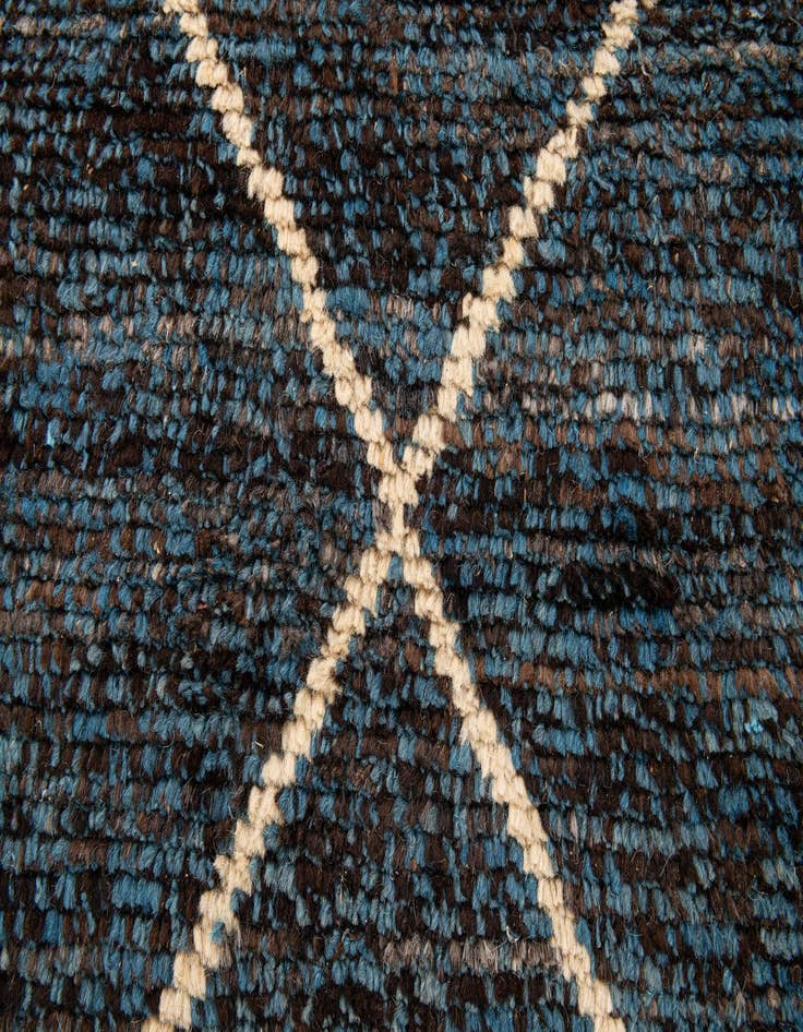 Detail image of  6' 1 x 9' 6  Hand Knotted Moroccan Wool Rug