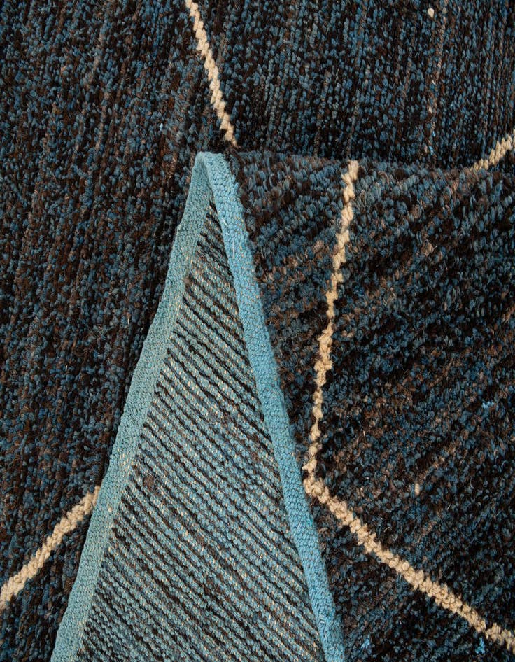 Detail image of  6' 1 x 9' 6  Hand Knotted Moroccan Wool Rug