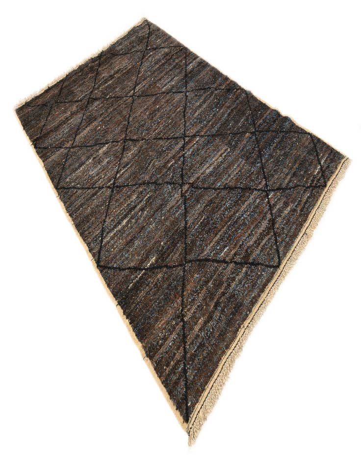 Detail image of  6' 4 x 9' 4  Hand Knotted Moroccan Wool Rug