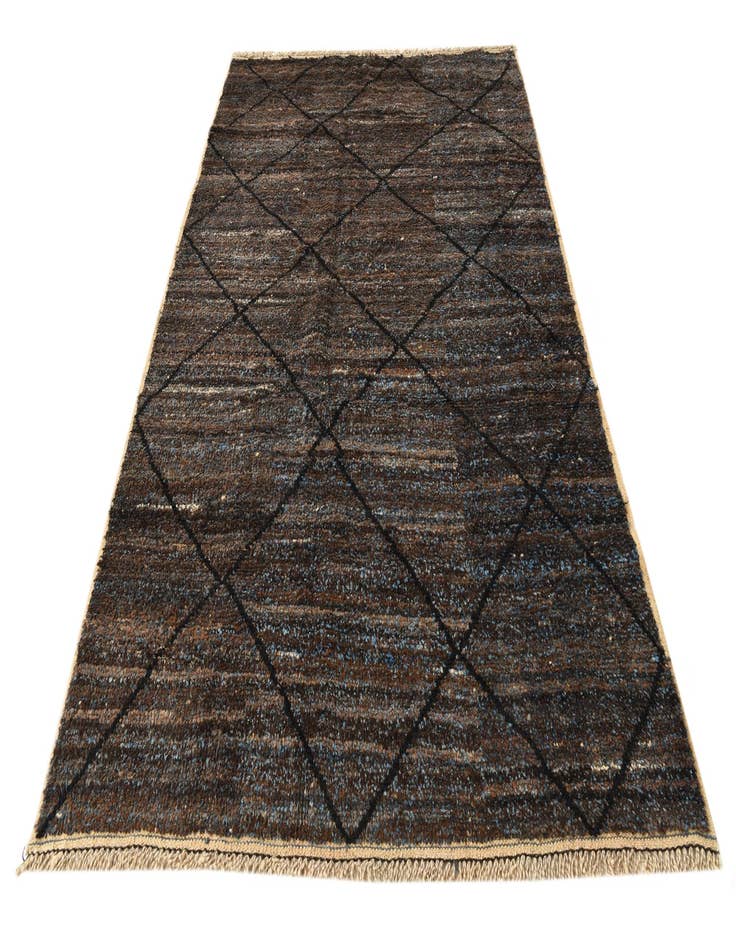 Detail image of  6' 4 x 9' 4  Hand Knotted Moroccan Wool Rug