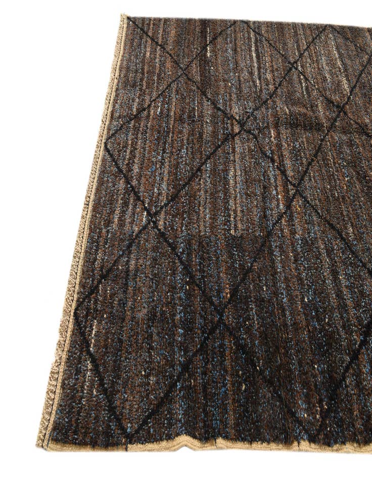 Detail image of  6' 4 x 9' 4  Hand Knotted Moroccan Wool Rug