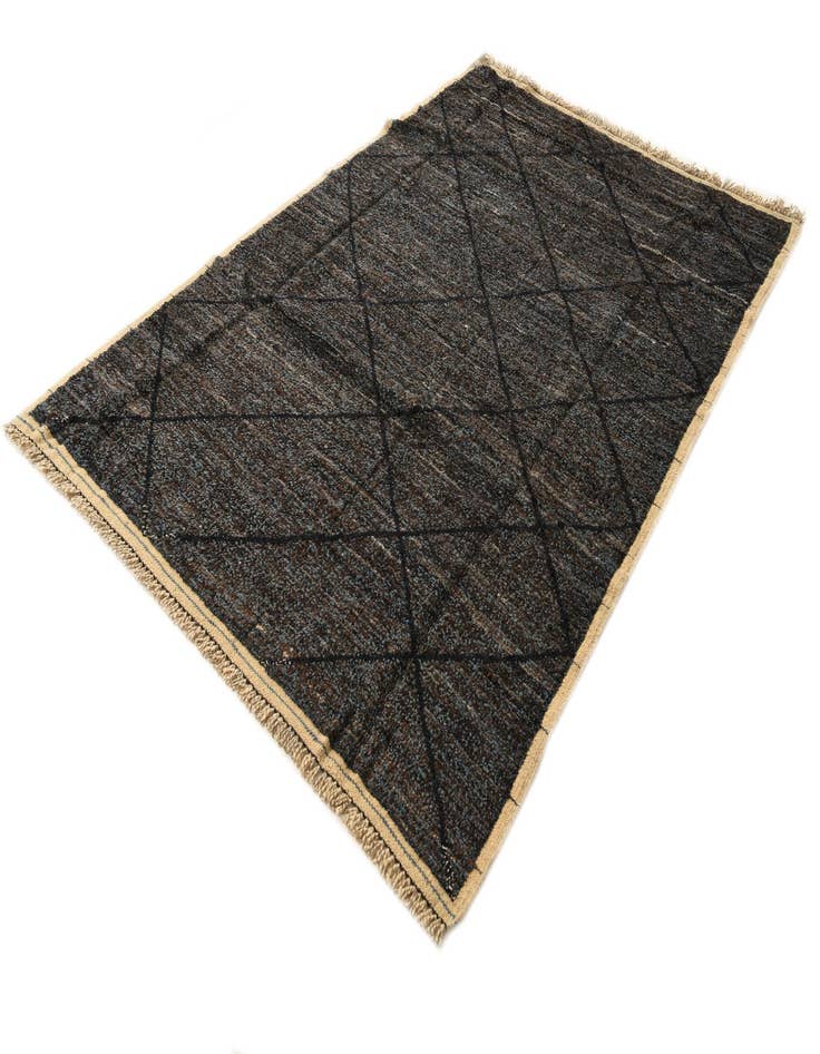 Detail image of  5' 11 x 9' 3  Hand Knotted Moroccan Wool Rug