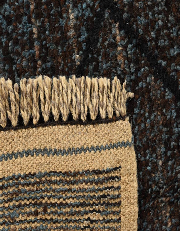 Detail image of  5' 11 x 9' 3  Hand Knotted Moroccan Wool Rug