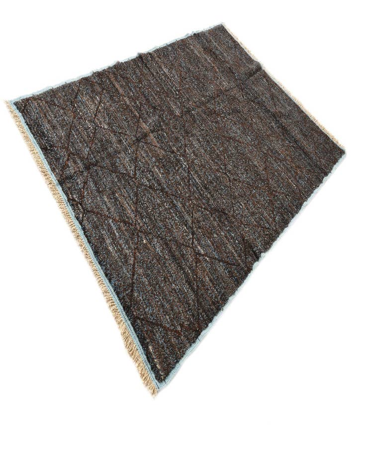 Detail image of  6' 1 x 8' 11  Hand Knotted Moroccan Wool Rug