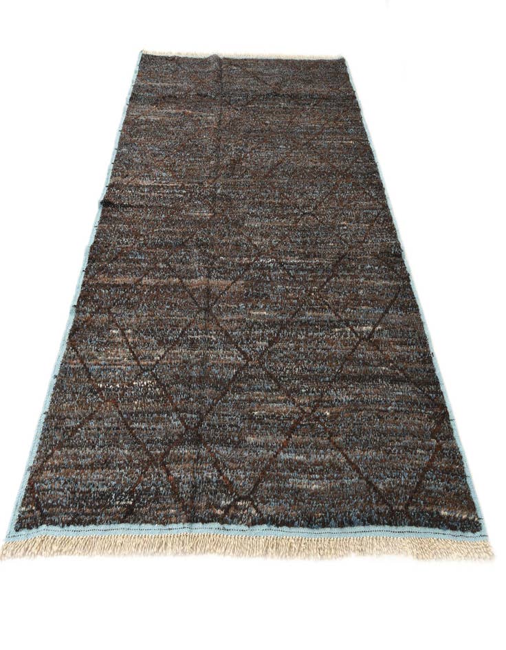 Detail image of  6' 1 x 8' 11  Hand Knotted Moroccan Wool Rug