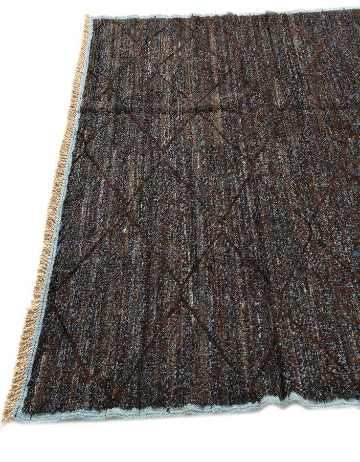 Detail image of  6' 1 x 8' 11  Hand Knotted Moroccan Wool Rug