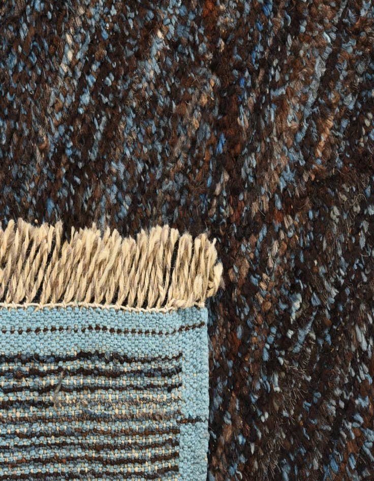 Detail image of  6' 1 x 8' 11  Hand Knotted Moroccan Wool Rug