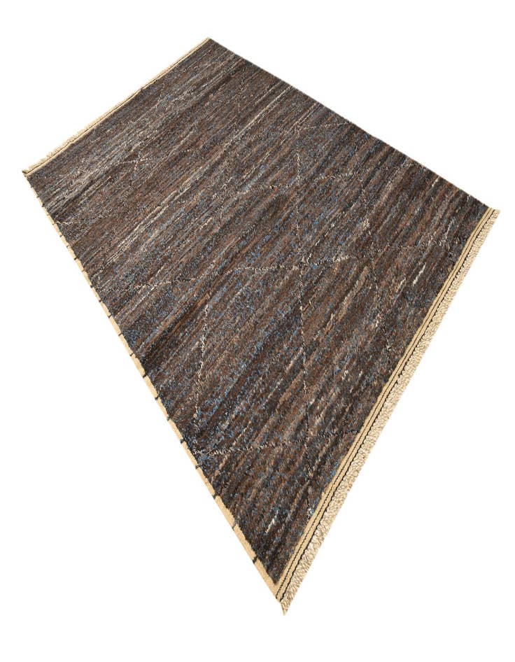 Detail image of  6' 3 x 9' 4  Hand Knotted Moroccan Wool Rug