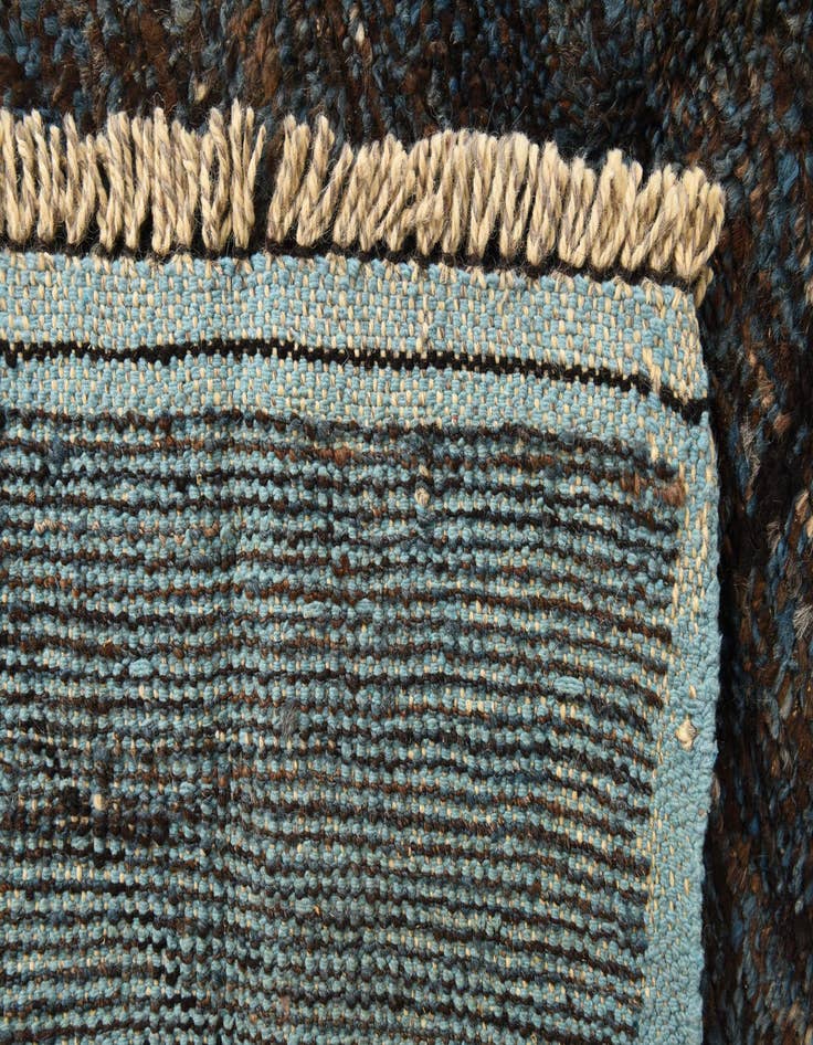 Detail image of  8' x 10' 9  Hand Knotted Moroccan Wool Rug