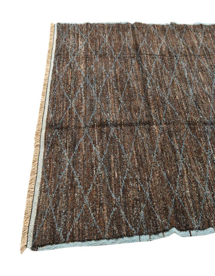 Detail image of  5' 10 x 9' 9  Hand Knotted Moroccan Wool Rug