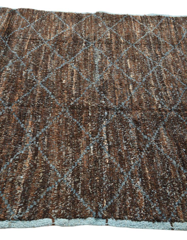 Detail image of  5' 10 x 9' 9  Hand Knotted Moroccan Wool Rug