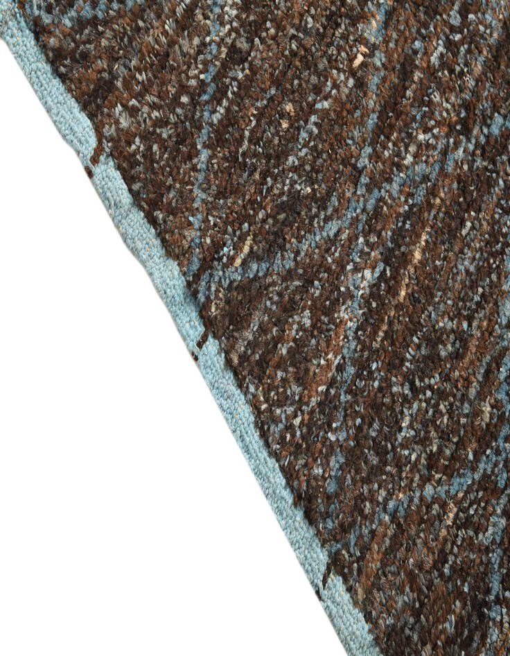 Detail image of  5' 10 x 9' 9  Hand Knotted Moroccan Wool Rug