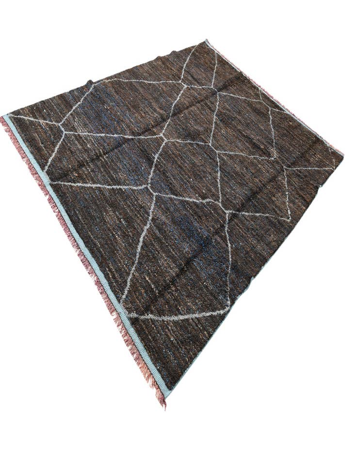 Detail image of  7' 11 x 10' 7  Hand Knotted Moroccan Wool Rug