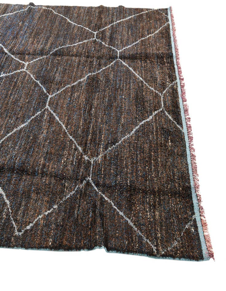 Detail image of  7' 11 x 10' 7  Hand Knotted Moroccan Wool Rug