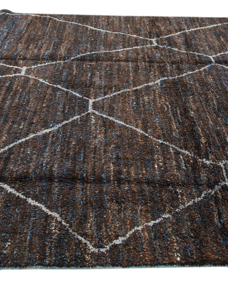 Detail image of  7' 11 x 10' 7  Hand Knotted Moroccan Wool Rug
