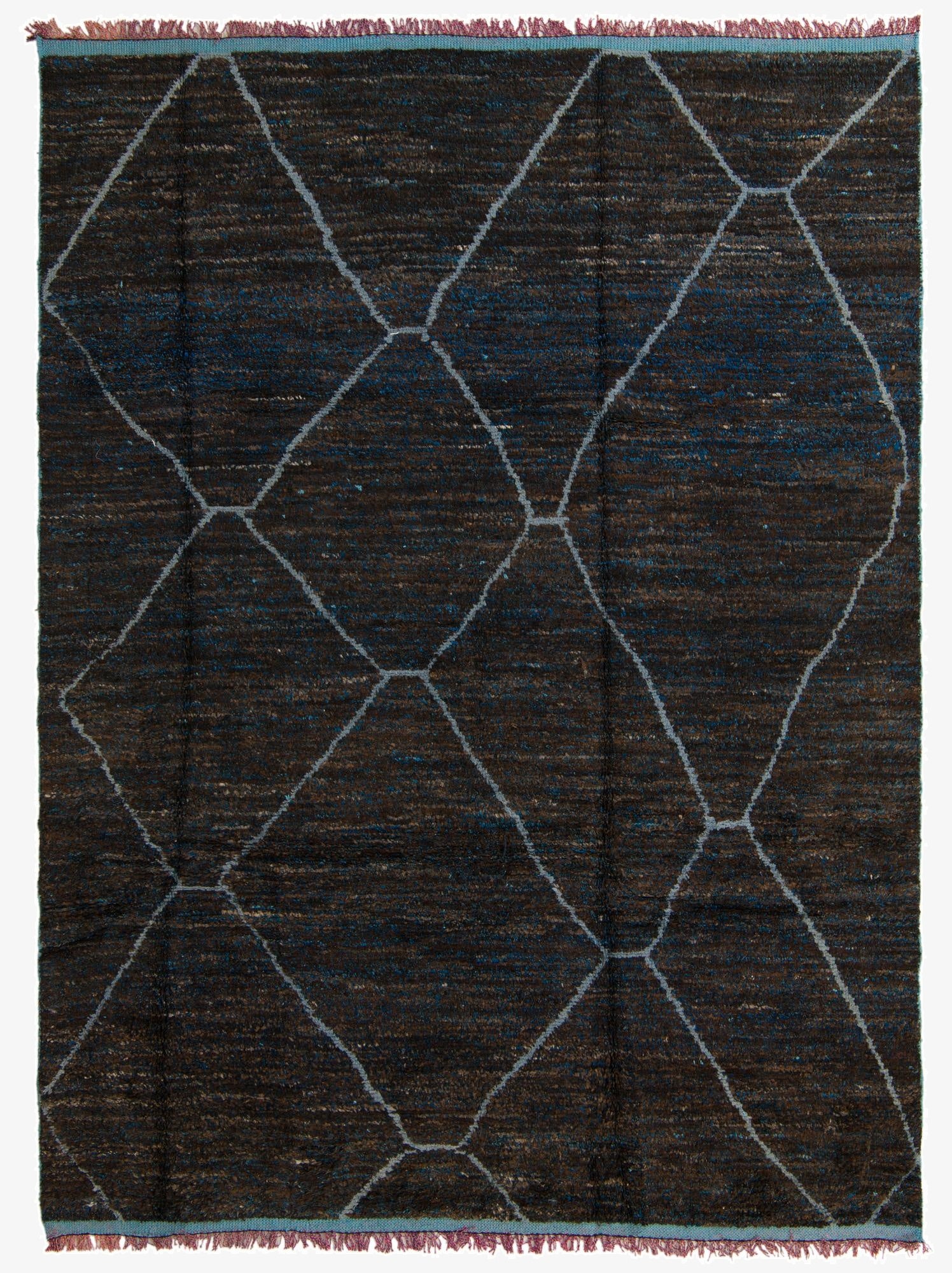  7' 11 x 10' 7  Hand Knotted Moroccan Wool Rug