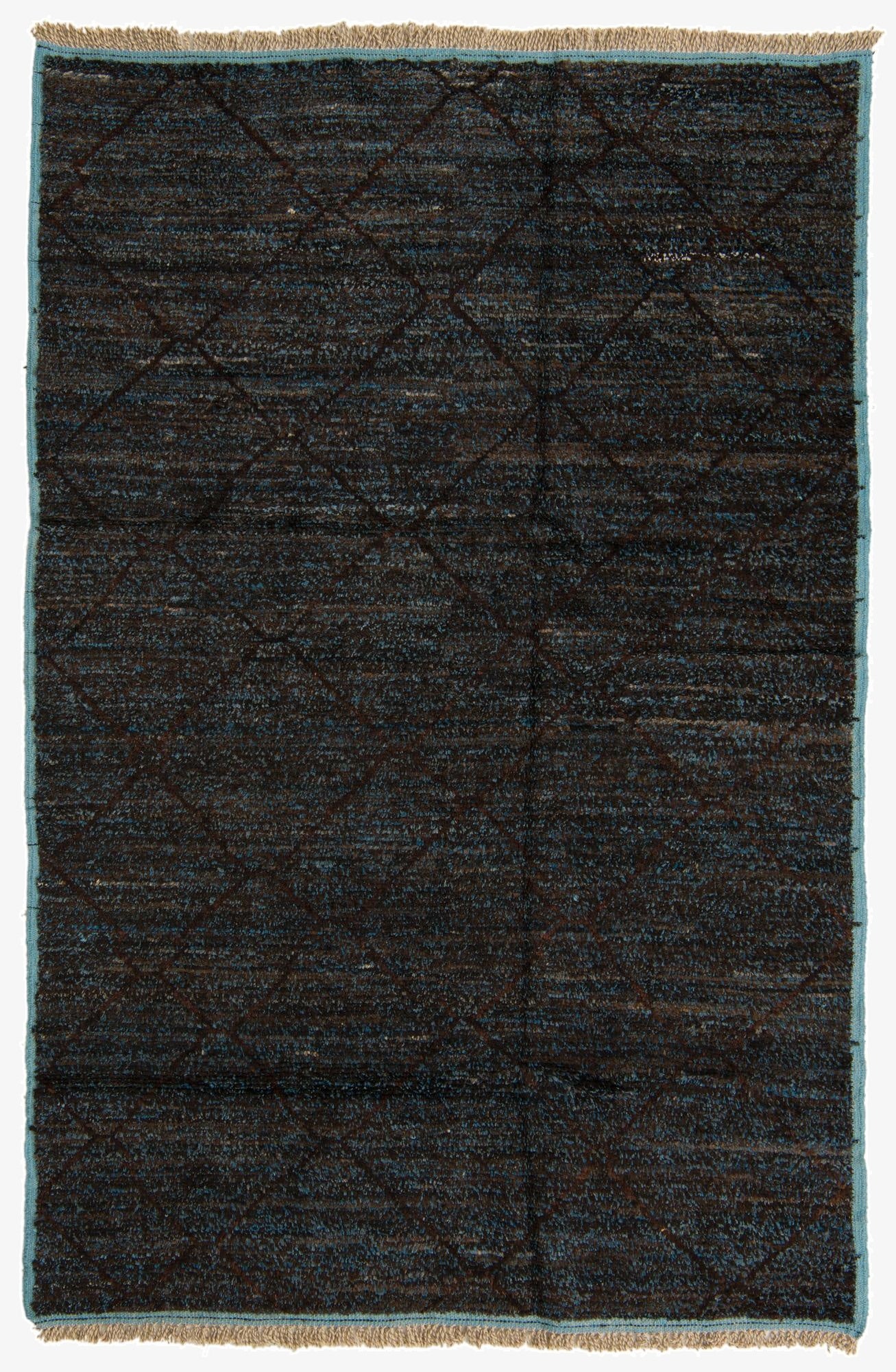  6' 1 x 8' 11  Hand Knotted Moroccan Wool Rug