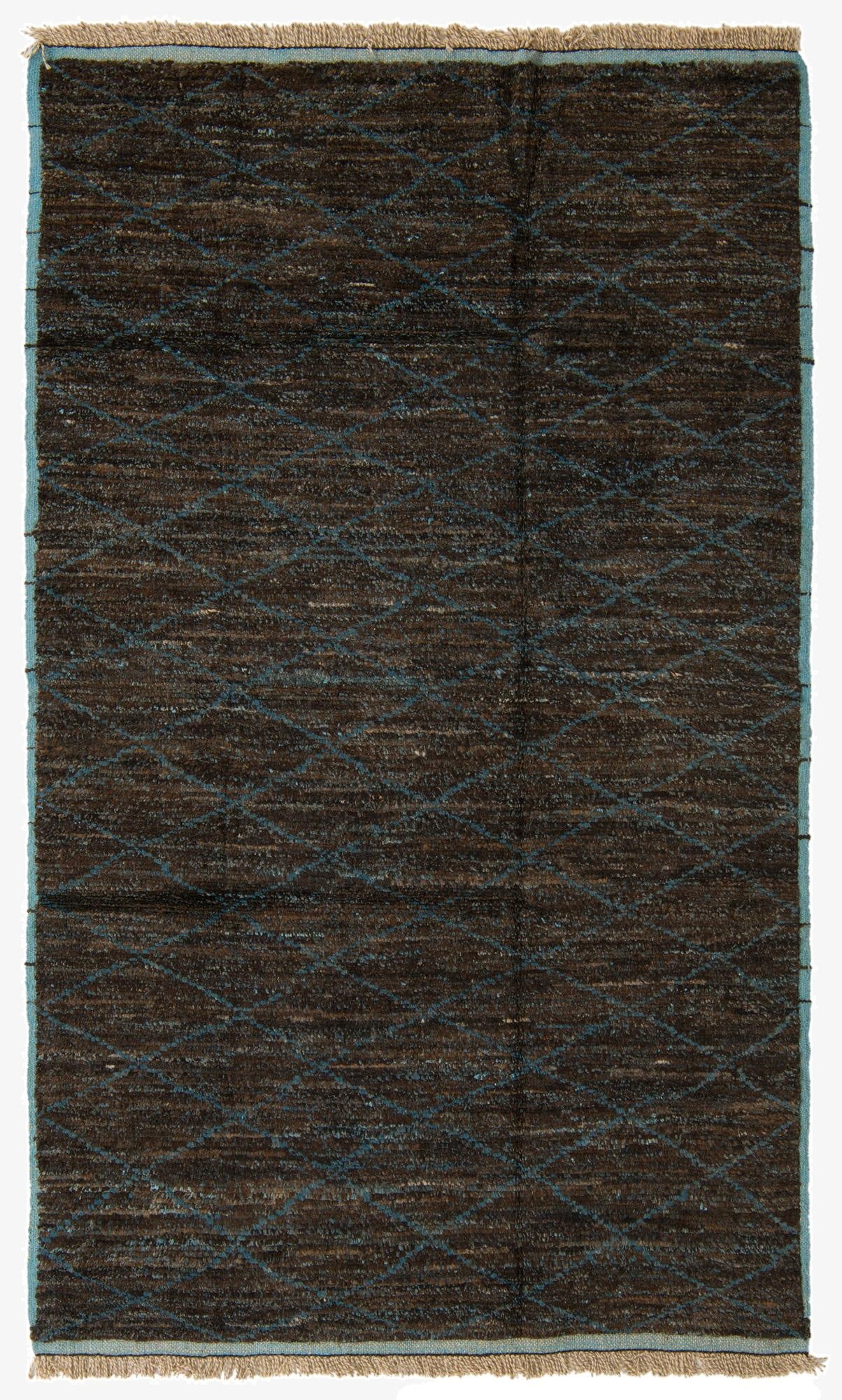 5' 10 x 9' 9  Hand Knotted Moroccan Wool Rug