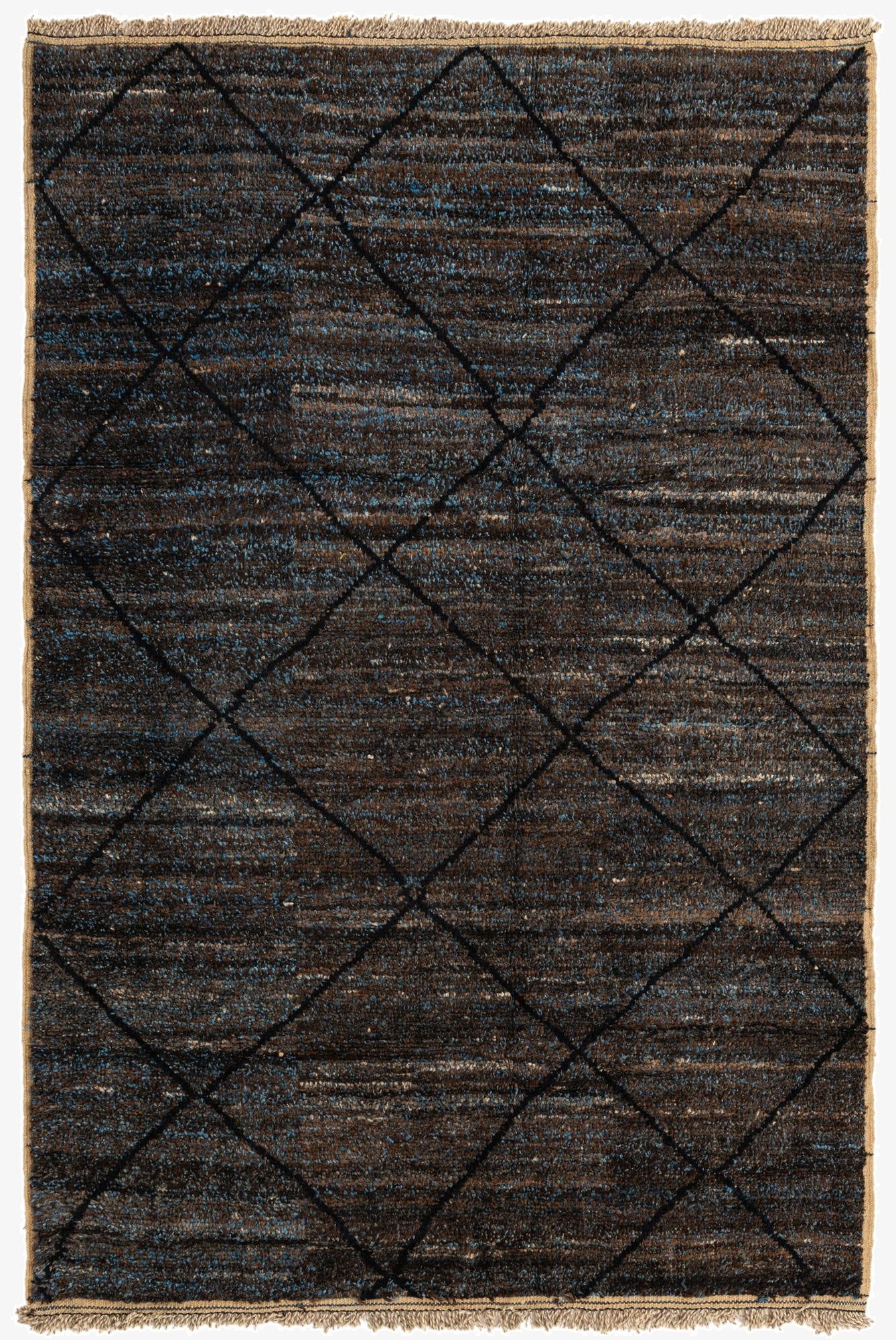  6' 4 x 9' 4  Hand Knotted Moroccan Wool Rug