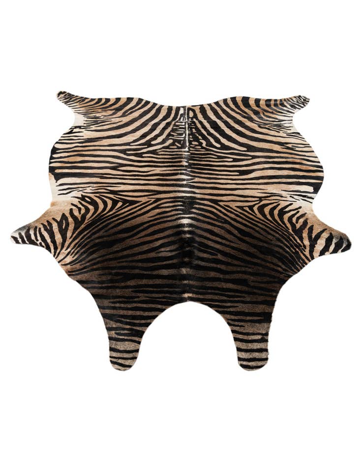 Detail image of  6' x 6' 6 Cowhide Leather Freeform Rug