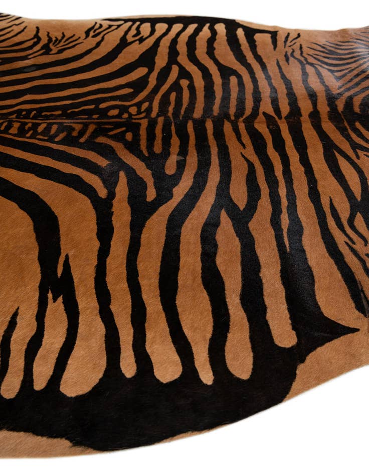 Detail image of  6' 5 x 7' Cowhide Leather Freeform Rug