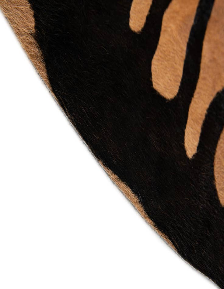 Detail image of  6' 5 x 7' Cowhide Leather Freeform Rug