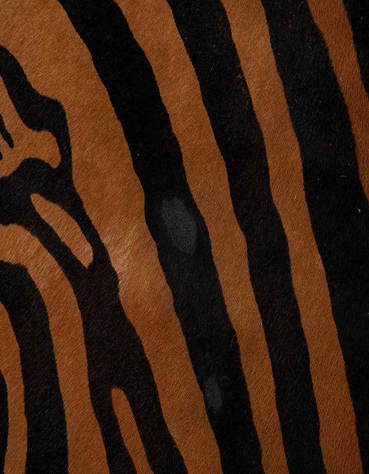 Detail image of  6' 5 x 7' Cowhide Leather Freeform Rug