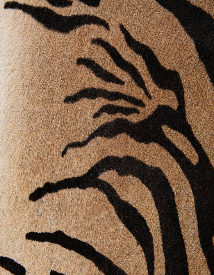Detail image of  6' 5 x 7' Cowhide Leather Freeform Rug