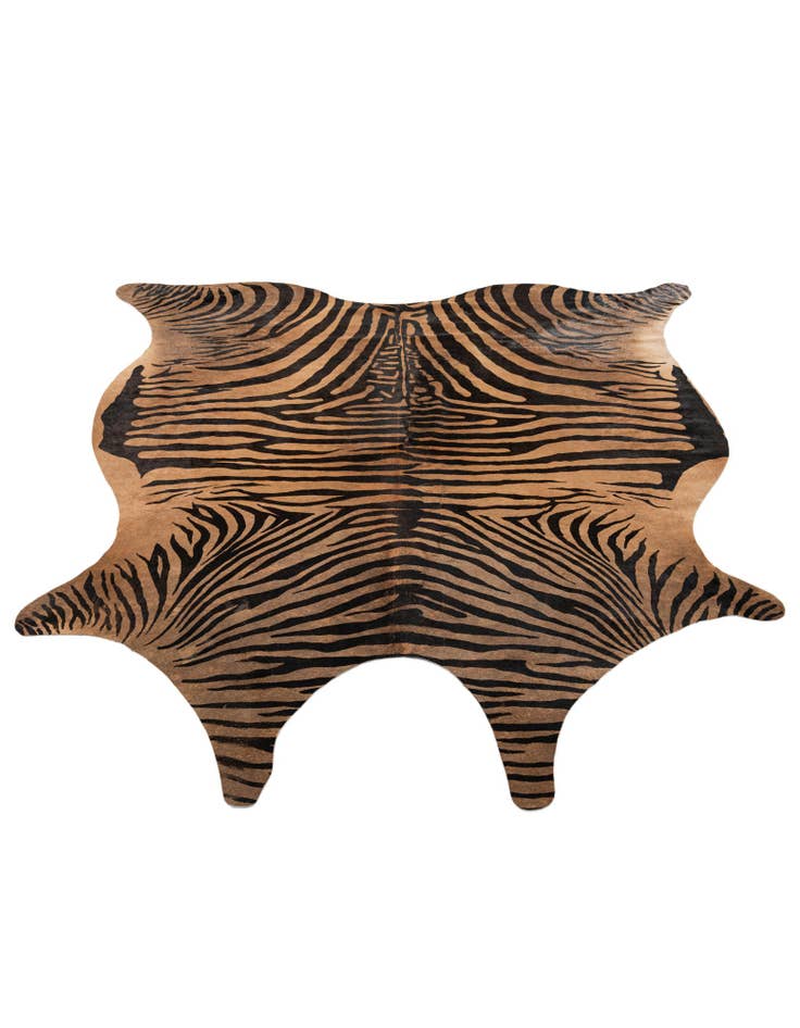 Detail image of  6' 7 x 6' 7 Cowhide Leather Freeform Rug