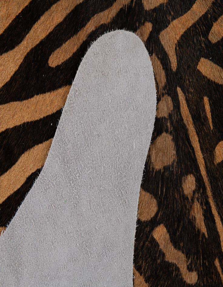 Detail image of  6' 7 x 6' 7 Cowhide Leather Freeform Rug