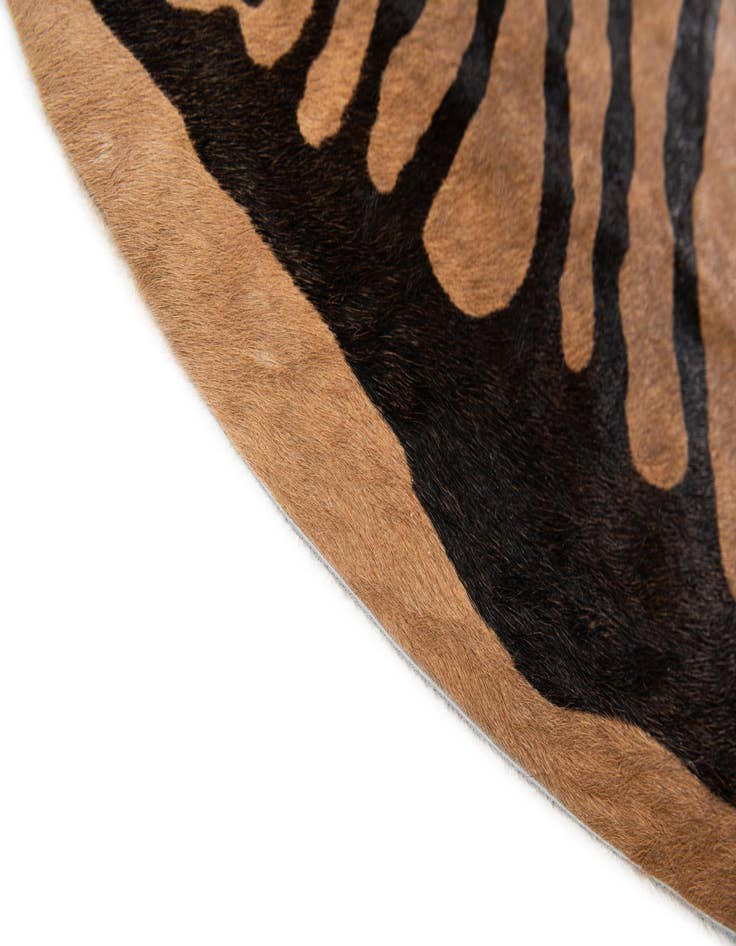 Detail image of  6' 7 x 6' 7 Cowhide Leather Freeform Rug
