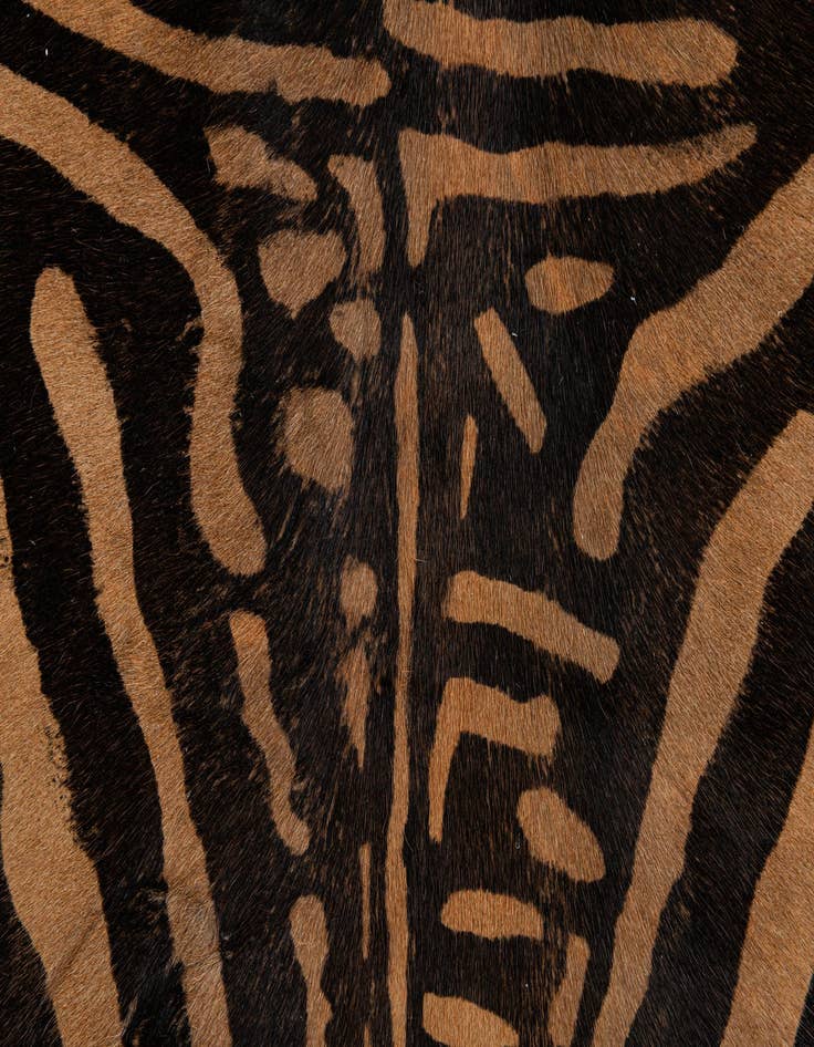 Detail image of  6' 7 x 6' 7 Cowhide Leather Freeform Rug
