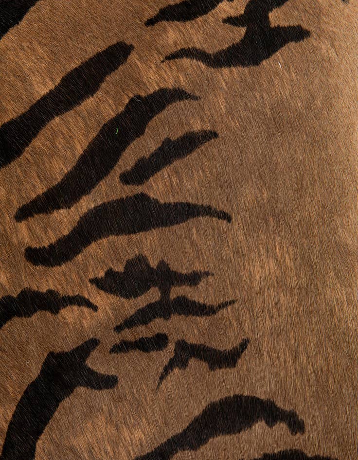 Detail image of  6' 7 x 6' 7 Cowhide Leather Freeform Rug