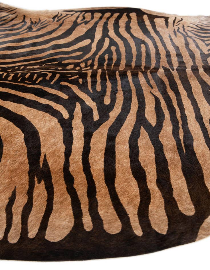 Detail image of  6' 2 x 6' 6 Cowhide Leather Freeform Rug