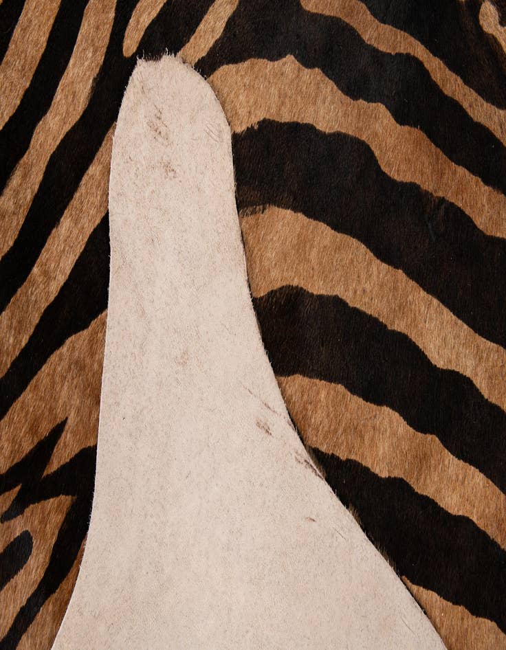 Detail image of  6' 2 x 6' 6 Cowhide Leather Freeform Rug