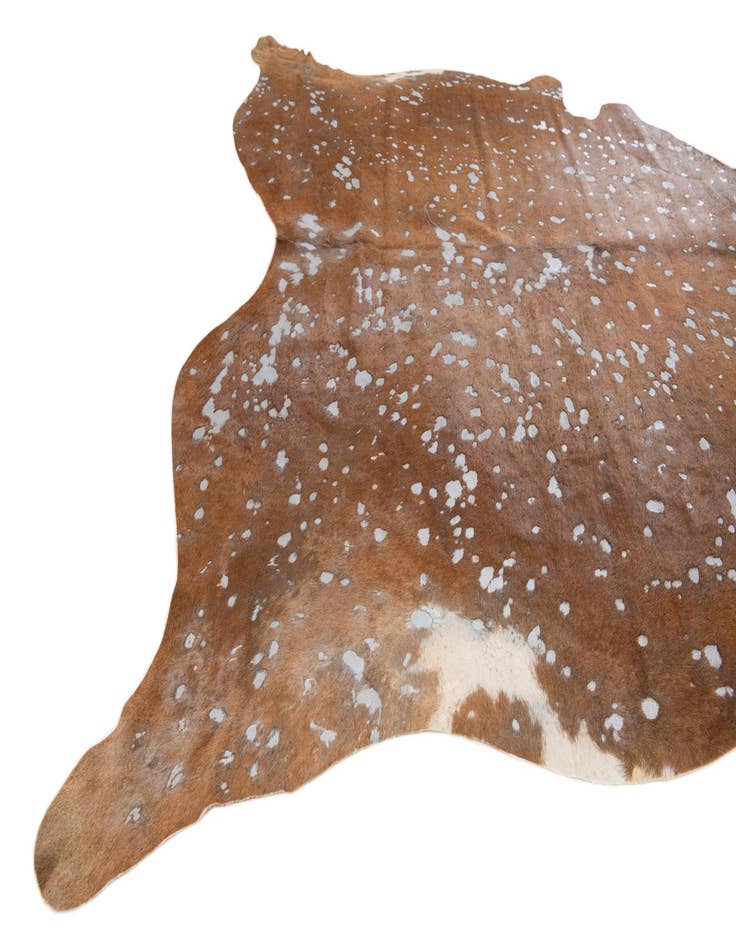 Detail image of  5' 10 x 6' 9 Cowhide Leather Freeform Rug