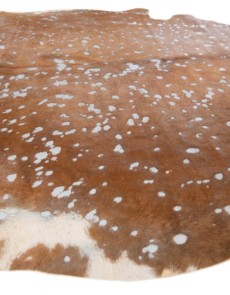 Detail image of  5' 10 x 6' 9 Cowhide Leather Freeform Rug